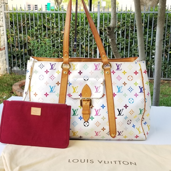 Louis Vuitton Aurelia GM Blanc Multicolor Oversized Jumbo Shopper Tote handbag - Picture 1 of 16